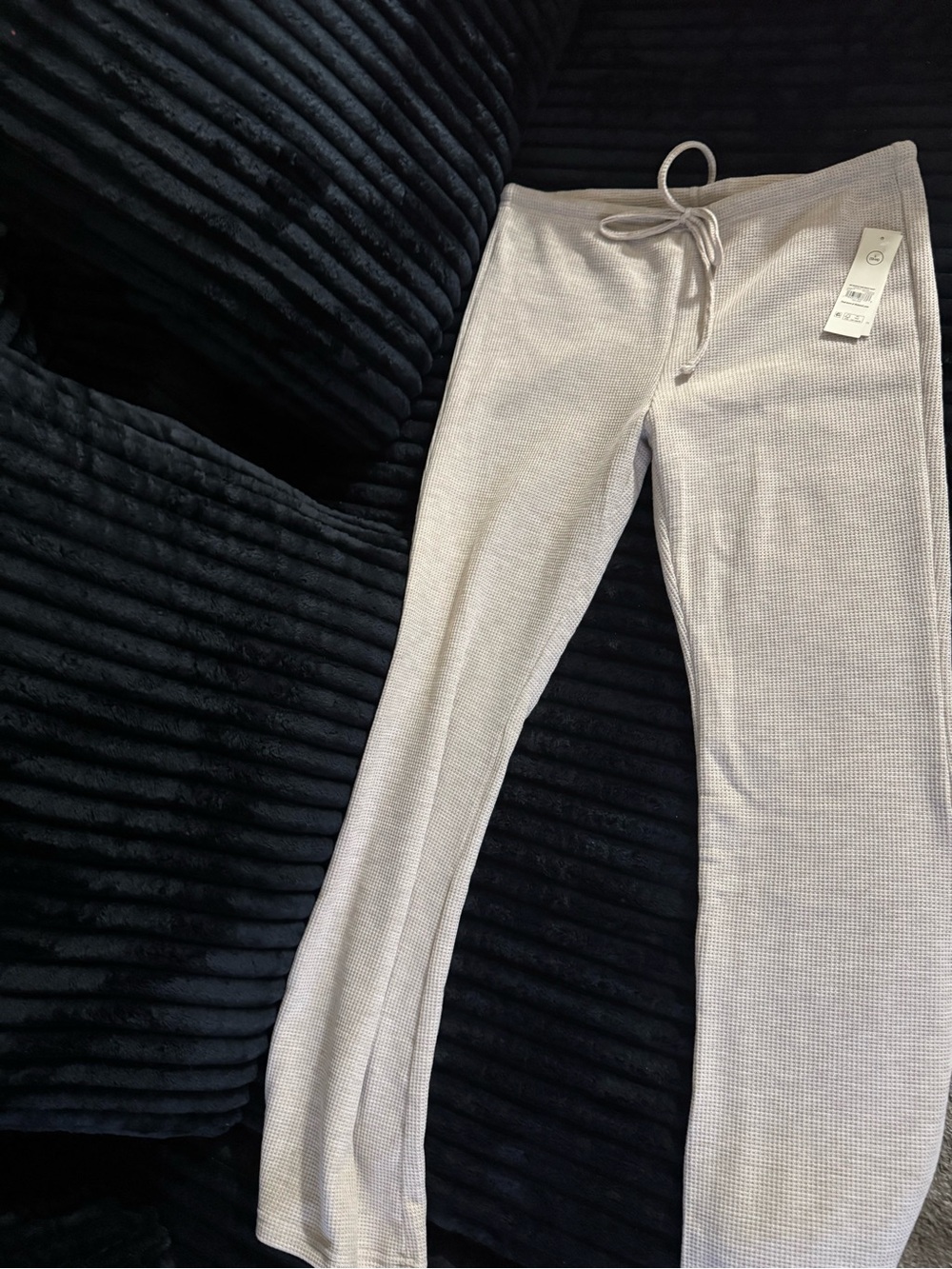 No Boundaries Light Beige Knit Lounge Pants